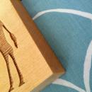 キリンの木彫り表札